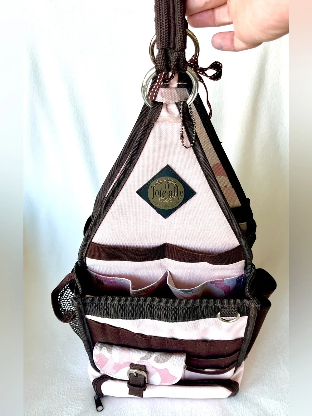 AMM Original Tote-Ally Cool On-the-Go Tower Craft Organizer Bag Pink Camo